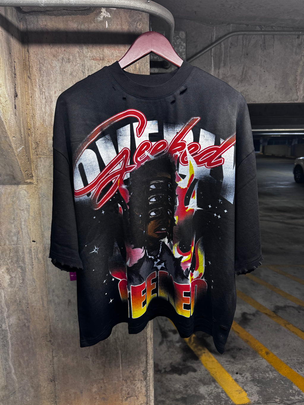 "OVERLY GEEKED" TEE BLACK